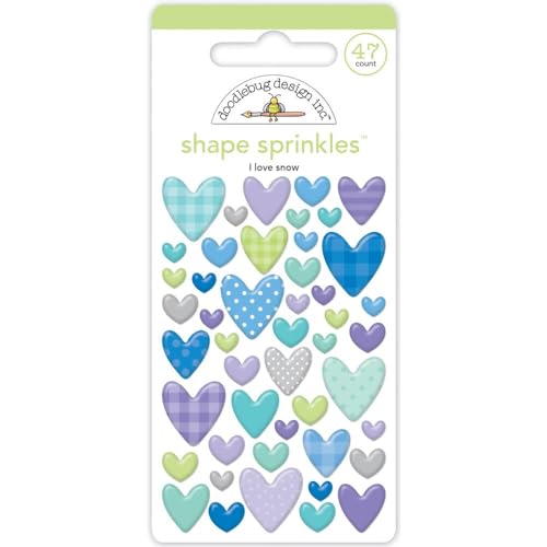 Doodlebug Sprinkles Adhesive Enamel Shapes-I Love Snow von Doodlebug