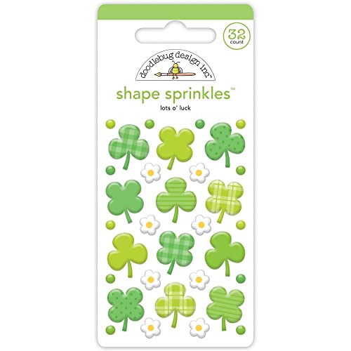 Doodlebug Sprinkles Adhesive Enamel Shapes-Lots O' Luck von Doodlebug