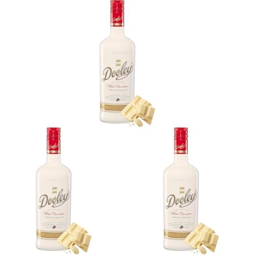 Dooley's | White Chocolate | 700 ml | prämierter Cream Liqueur | mit feinem Vodka & qualitätsvoller Sahne | Perfekt für Cocktails oder Pur (Packung mit 3) von Dooley's