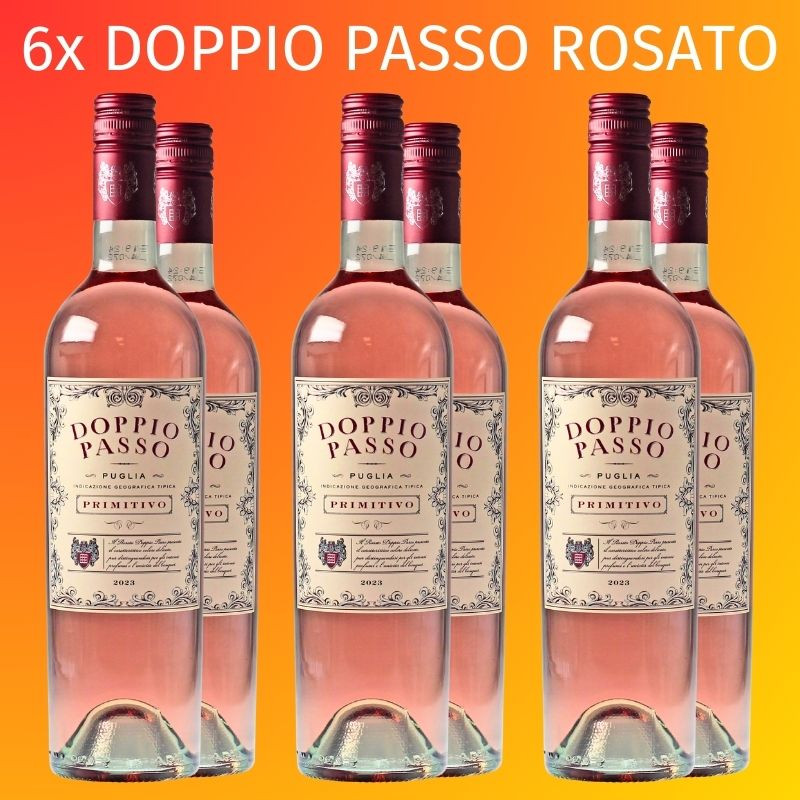 6 Flaschen Doppio Passo Rosato 0,75 L 12% vol von Doppio Passo