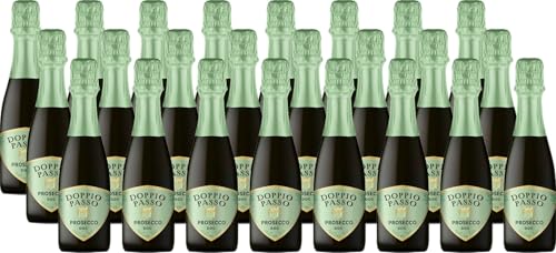 Doppio Passo Prosecco DOC Spumante Extra Dry (24x 0,2l) - Prosecco aus Italien in eleganter Kleinflasche von Doppio Passo