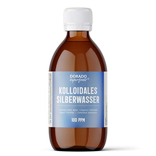 kolloidales Silber Silberwasser | 100 ppm 250 ml | in medizinischer Braunglasflasche - Dorado Superfoods® von Dorado Superfoods