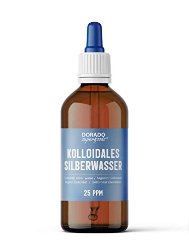 kolloidales Silber Silberwasser | 25 ppm 100 ml | in medizinischer Braunglasflasche mit Pipette - Dorado Superfoods® von Dorado Superfoods