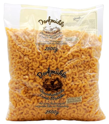 Dorfmühle Oberschwäbische Land-Nudeln Hörnchen, 2er Pack (2 x 2.5 kg) von Dorfmühle