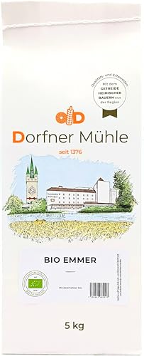 Bio Emmer [5kg] - Urkorn Körner aus Bayern als Ersatz für Weizen - 100% Emmer aus biologischem Anbau von Dorfner Mühle