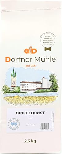 Dinkeldunst [2,5kg] - Wiener Grießler, Spätzlemehl ein doppelgriffiges Mehl aus Bayern - 100% Dinkel ohne Zusätze von Dorfner Mühle