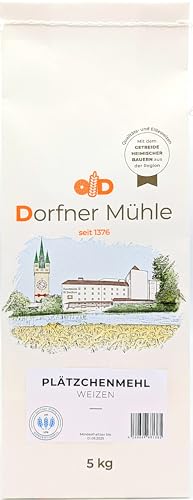 Plätzchenmehl - Weizenmehl aus Bayern für Plätzchen, Kekse und Weihnachtsgebäck - 100% Weizen ohne Zusätze (5 kg) von Dorfner Mühle