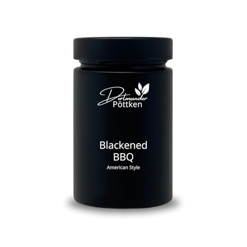 Dortmunder Pöttken - Blackened BBQ - American Style - für Fisch und Fleisch - 150g im schwarz matten Glas von Dortmunder Pöttken