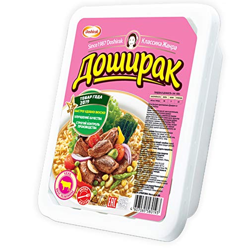 Doschirak Instant Nudelgericht mit Kalbfleischgeschmack 24er Pack (24 x 90 g) Nudelsuppe von Doshirak