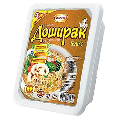 Doschirak Instant Nudelgericht mit Pilzeschmack 24er Pack (24 x 90 g) Nudelsuppe Pilze von Doshirak