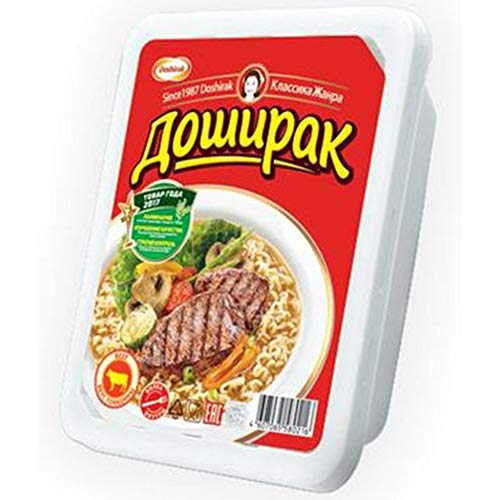 Doschirak Instant Nudelgericht mit Rindfleischgeschmack scharf 24er Pack (24 x 90 g) Nudelsuppe von Doshirak