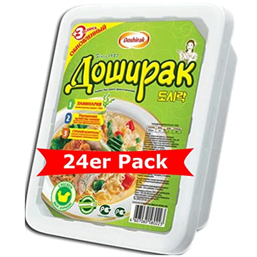 Doshirak Doschirak Instant Nudelsuppe mit Hühnerfleischgeschmack 24er Pack (24 x 90 g) von Doshirak