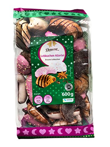 Braune Lebkuchen LEBKUCHEN ALLERLEI (Mischung / 600 Gramm) WEIHNACHTEN HIGHLIGHT von Douceur