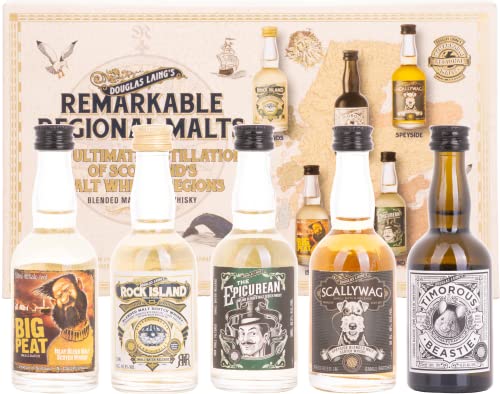 Douglas Laing Remarkable Regional Malts 46,4% Vol. 5x0,05l in Geschenkbox von Douglas Laing & Co.