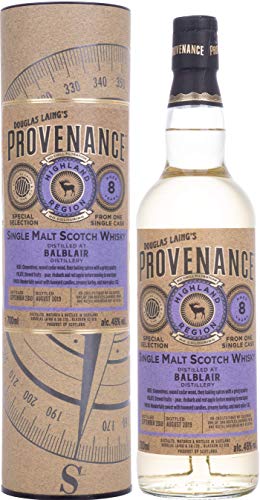 Douglas Laing PROVENANCE Balblair 8 Years Old Single Cask Malt 2010 46% Vol. 0,7l in Geschenkbox von Douglas Laing & Co.