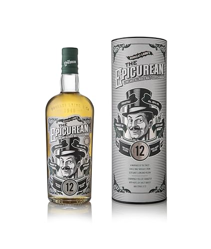 The Epicurean 12 Years Old | Lowland Blended Malt Scotch Whisky | der ultimative Lowland Charakter | ungefärbt und nicht kältefiltriert | frisch kräutriger Geschmack | 46% Vol. | 0,7 Liter von Douglas Laing & Co.