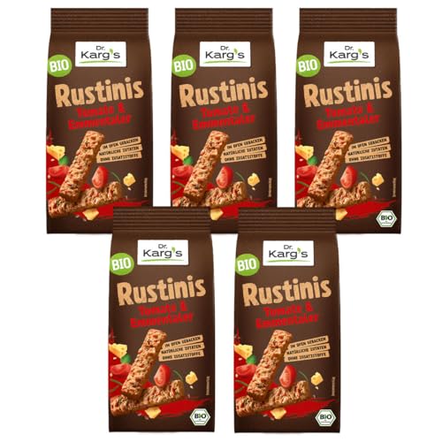 Dr. Kargs Bio Rustinis Tomate und Emmentaler rustikal 125g 5er Pack von Dr Karg