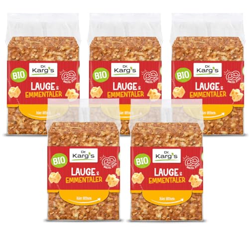 Dr. Kargs Bio Vollkorn Knäckebrot Lauge und Emmentaler 160g 5er Pack von Dr Karg