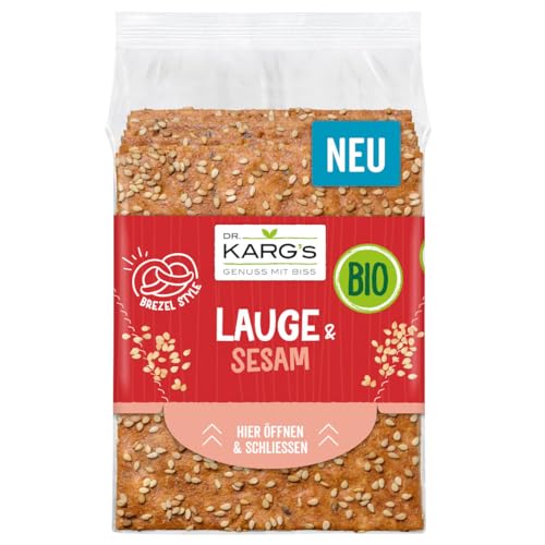 Dr. Kargs Bio Vollkorn Knäckebrot Scheiben Lauge mit Sesam 200g von Dr Karg