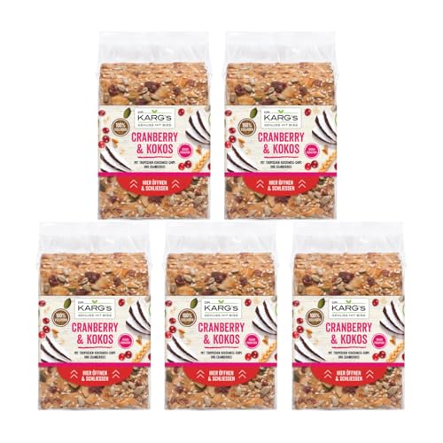 Dr. Kargs Cranberry und Kokos Vollkorn Knäckebrot 200g 5er Pack von Dr Karg