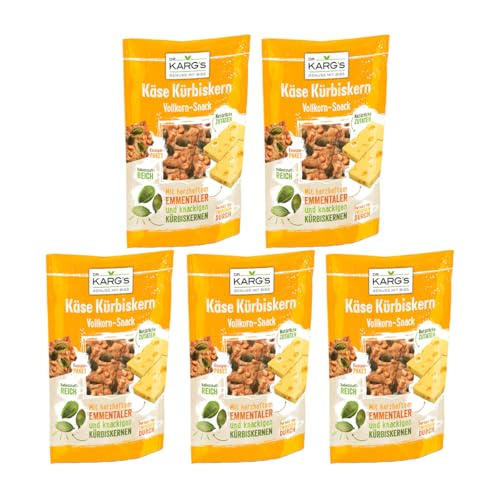 Dr. Kargs Käse Kürbiskern Vollkorn Knäckebrot Snack 110g 5er Pack von Dr Karg