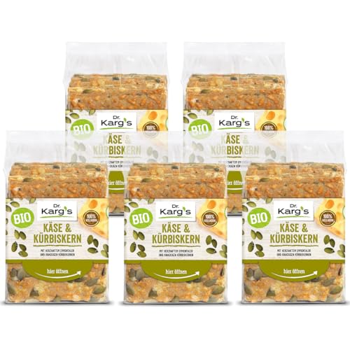 Dr. Kargs Käse Kürbiskern Vollkornknäckebrot vegetarisch 200g 5er Pack von Dr Karg