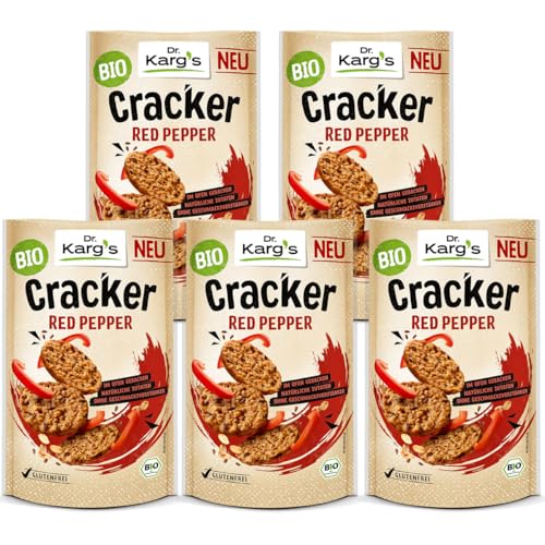 Dr. Kargs Red Pepper Cracker mit der Schärfe aus Paprika 85g 5er Pack von Dr Karg