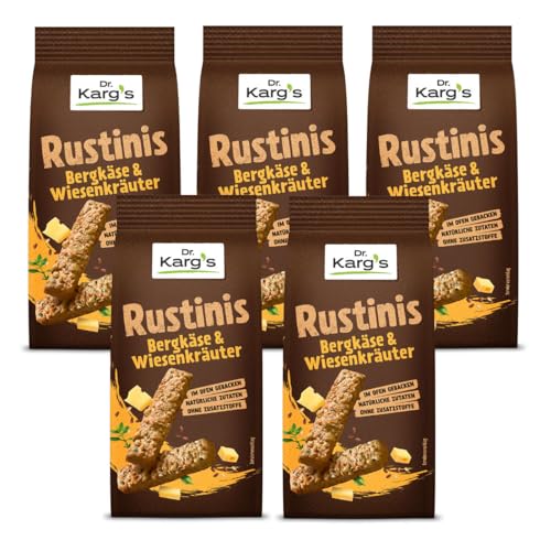 Dr. Kargs Rustinis Bergkäse und Wiesenkräuter knusprig 125g 5er Pack von Dr Karg