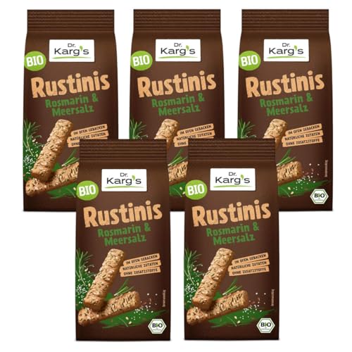 Dr. Kargs Rustinis Bio Rosmarin und Meersalz knusprig 125g 5er Pack von Dr Karg