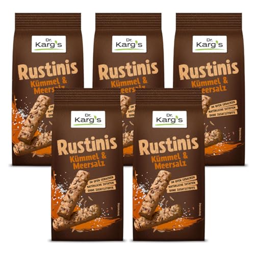 Dr. Kargs Rustinis Kümmel und Meersalz knusprig rustikal 125g 5er Pack von Dr Karg