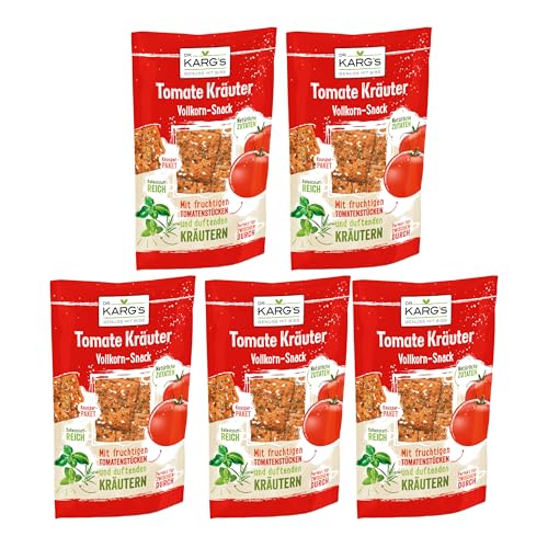 Dr. Kargs Tomate Kräuter Vollkorn Knäckebrot Snack 110g 5er Pack von Dr Karg