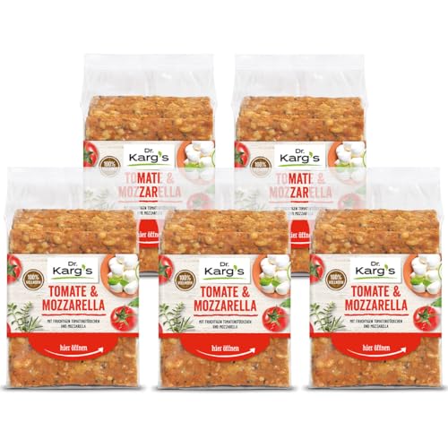 Dr. Kargs Tomate Mozzarella Weizenvollkorn Knäckebrot 200g 5er Pack von Dr Karg