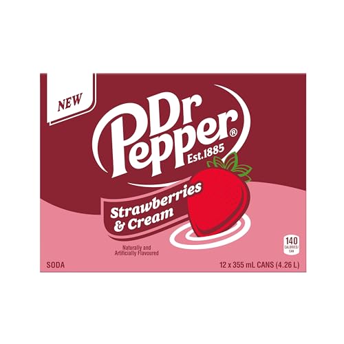 Dr Pepper Soft Drink Strawberries & Cream 12 x 355 ml von Dr Pepper