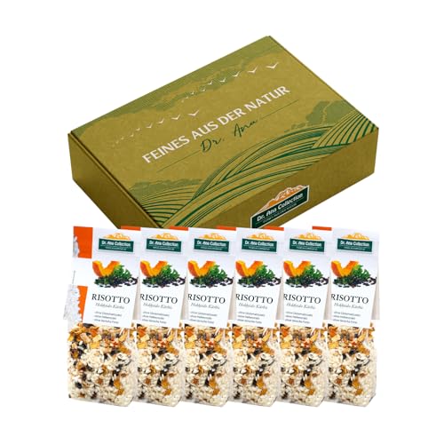 Dr. Ana Collection italienisches Risotto Hokkaido Kürbis (6er Pack) I vegan & ohne Zusatzstoffe I Fertigmischung mit 100% originalem Arborio Reis l italienische Spezialität l 6 x 200g von Dr. Ana Collection