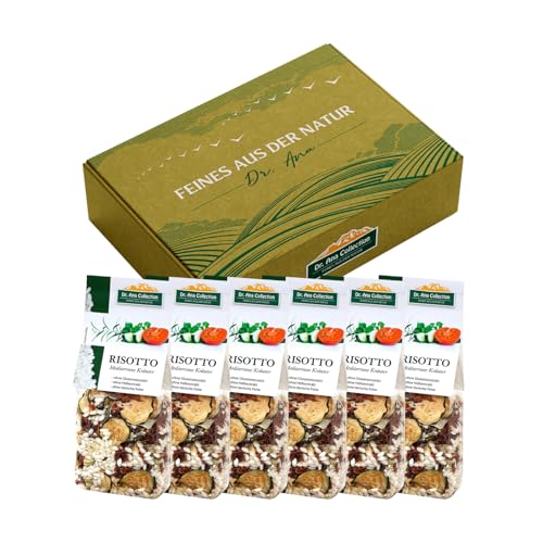 Dr. Ana Collection italienisches Risotto Mediterrane Kräutern (6er Pack) I vegan & ohne Zusatzstoffe I Fertigmischung mit 100% originalem Arborio Reis l italienische Spezialität l 6 x 200g von Dr. Ana Collection