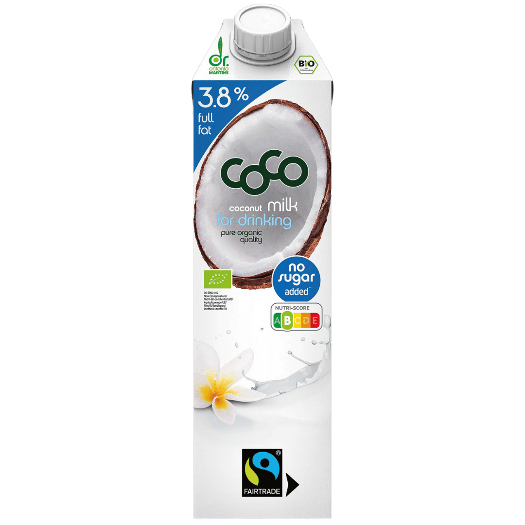 Bio Coco Milk 3,8%, 1 Liter von Dr. Antonio Martins