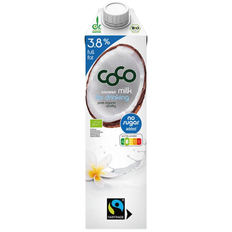 Bio Coco Milk 3,8%, 1 Liter von Dr. Antonio Martins