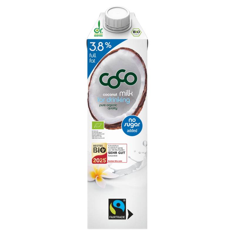 Bio Coco Milk Pur 3,8% von Dr. Antonio Martins