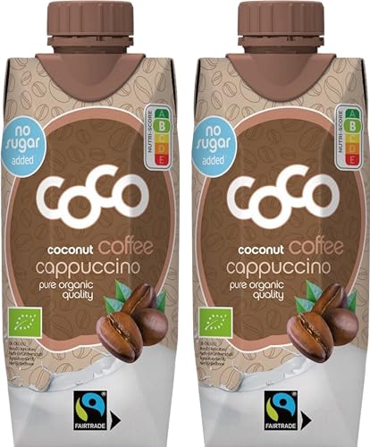 Dr. Antonio Martins - Coconut Coffee Cappuccino I Veganer Kaffee Genuß mit Exotischer Note I Ohne Zuckerzusatz | Vegan | Bio | FAIRTRADE (2x 330 ml) von Dr. Antonio Martins