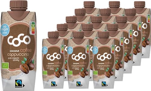 Dr. Antonio Martins - Coconut Coffee Cappuccino I Veganer Kaffee Genuß mit Exotischer Note I Ohne Zuckerzusatz | Vegan | Bio | FAIRTRADE (15x 330 ml) von Dr. Antonio Martins