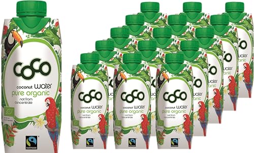 Dr. Antonio Martins - Coconut Water Pur | 100% Bio-Cocoswasser I Natürlich Erfrischend I Ohne Zusatzstoffe I Vegan I Bio | FAIRTRADE (15x 330 ml) von Dr. Antonio Martins