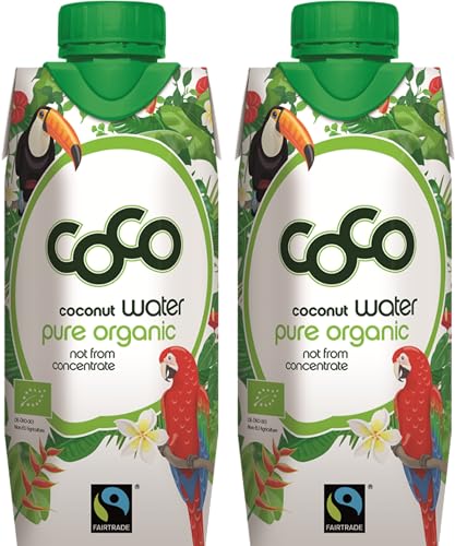 Dr. Antonio Martins - Coconut Water Pur | 100% Bio-Cocoswasser I Natürlich Erfrischend I Ohne Zusatzstoffe I Vegan I Bio | FAIRTRADE (2x 330 ml) von Dr. Antonio Martins