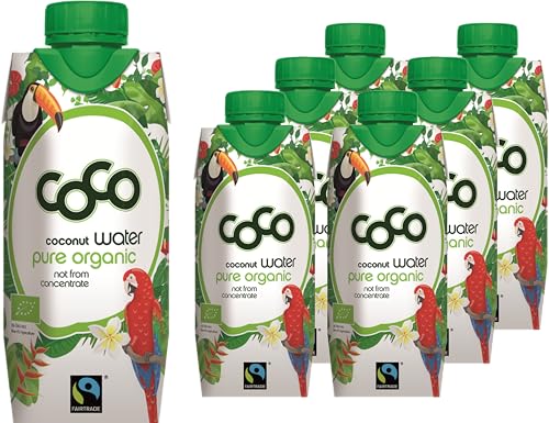 Dr. Antonio Martins - Coconut Water Pur | 100% Bio-Cocoswasser I Natürlich Erfrischend I Ohne Zusatzstoffe I Vegan I Bio | FAIRTRADE (6x 330 ml) von Dr. Antonio Martins