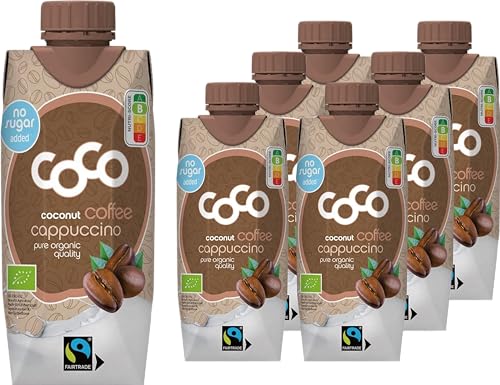 Dr. Antonio Martins - Coconut Coffee Cappuccino I Veganer Kaffee Genuß mit Exotischer Note I Ohne Zuckerzusatz | Vegan | Bio | FAIRTRADE (6x 330 ml) von Dr. Antonio Martins