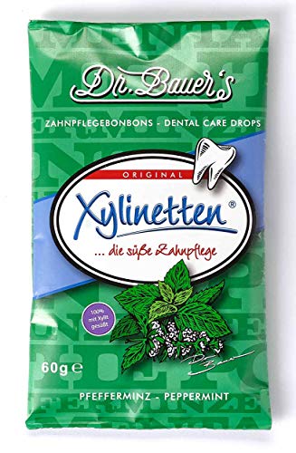 Dr. Bauer´s Xylinetten Zahnpflege Xylitol-Bonbons 60g (Pfefferminz) von Xylinetten