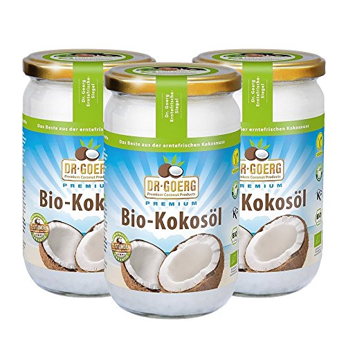 Dr. Goerg Premium Bio-Kokosöl, 3er Pack (3 x 1 l) von Dr. Goerg