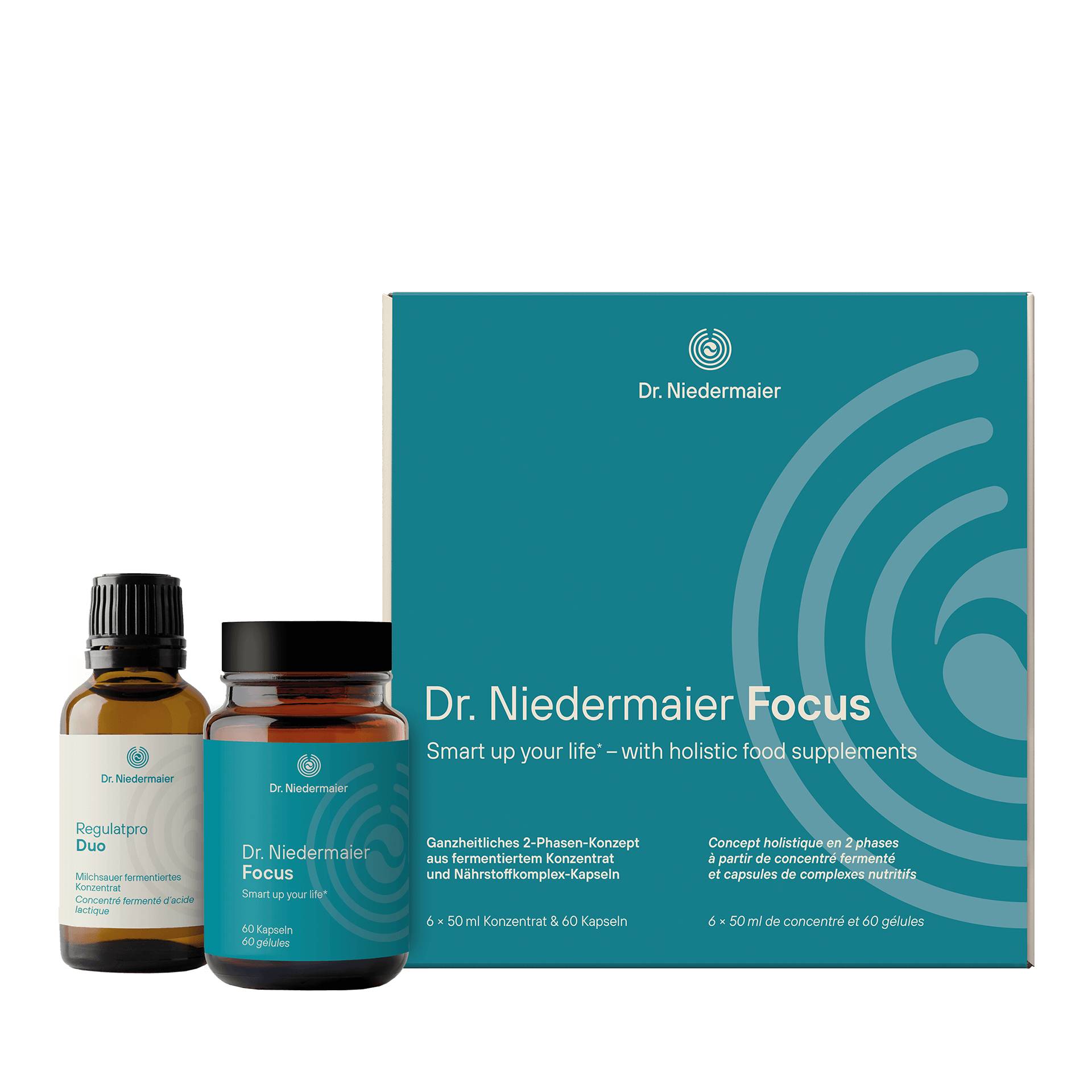 Dr. Niedermaier Focus - Ganzheitliches 2 Phasen-Konzept aus Regulatessenz® und Kapseln - Dr. Niedermaier Pharma von Dr. Niedermaier Pharma