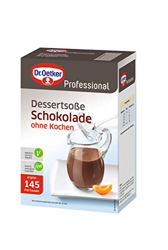 Dr. Oetker Professional Dessertsoße Schokolade ohne Kochen, Soßenpulver in 1 kg Packung von Dr. Oetker