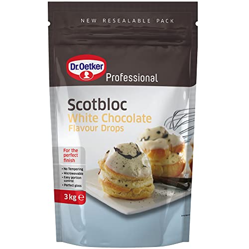 Dr Oetker Scotbloc White Chocolate Drops - Pack Size = 1x3kg von Dr. Oetker