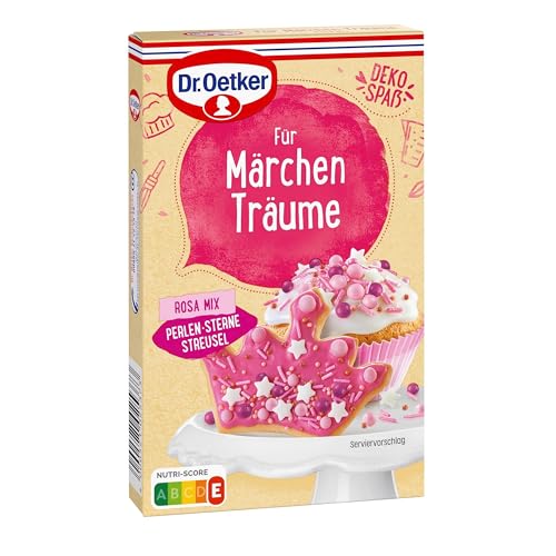 Dr. Oetker Für Märchen Träume Rosa Mix 4er Pack, 4 x 60 g Zucker-Dekor-Mix zum kreativen Verzieren von Gebäcken und Desserts für besondere Momente von Dr. Oetker